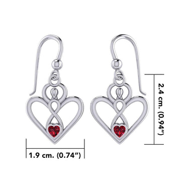 Gemstone Elegance Eternal Goddess Love Sterling Silver Immortal Love Earrings by Peter Stone TER2184 - Jewelry